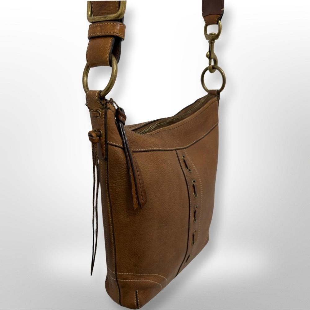 Coach 1941 Chelsea Brown Laced Leather Crossbody Shoulder Bag Brass Hardware - Picture 3 of 13